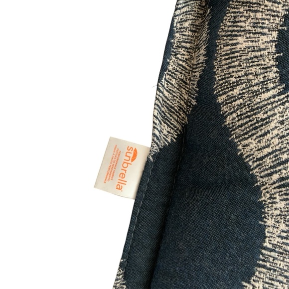 SUNBRELLA 145391 Overlook Midnight Blue White Outdoor Indoor Pillows 17”x17” - Picture 3 of 4